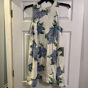 Joie Floral Dress with Blue and Green Accents
